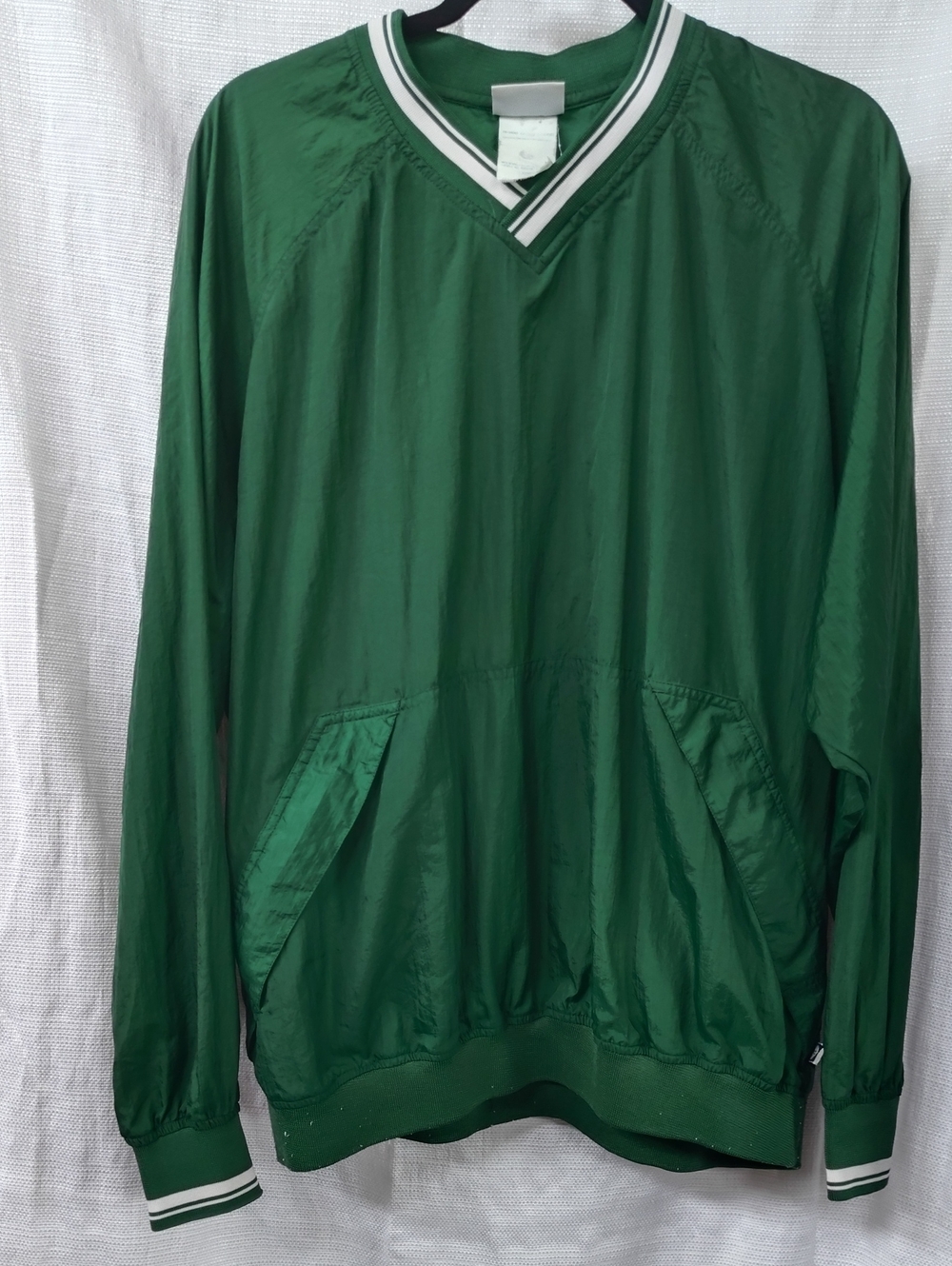 VTG V‑Neck Windbreaker Pullover Jacket Lightweight Size Large